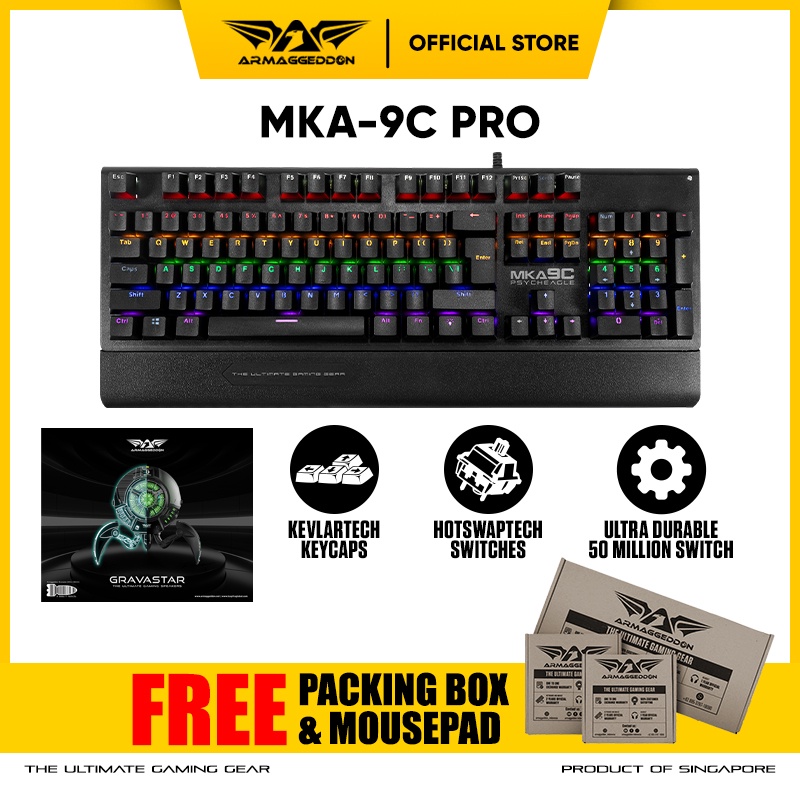 Jual Keyboard Gaming Mechanical Armaggeddon MKA 9C Pro Psycheagle | RGB ...