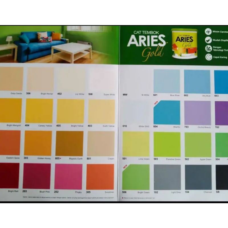 Jual Cat tembok Aries Gold 4,5 kg Shopee Indonesia