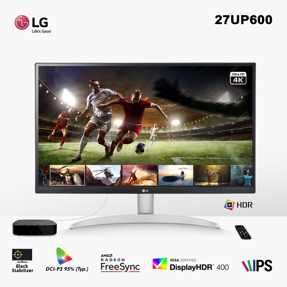 Jual LG 27UP600 W 27 Inch UHD 4K IPS HDR400 FreeSync HDMI DP Monitor