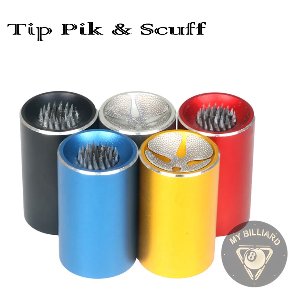 Jual Mini Tip Pik and Scuff / shape 2 in 1 Billiard cue stick tip