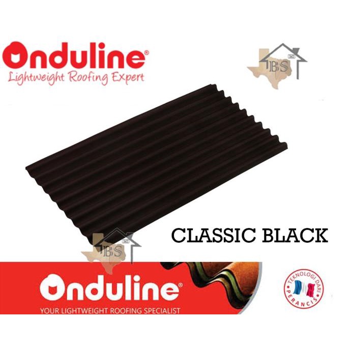 Jual $+$+$+$+] ATAP BITUMEN ONDULINE CLASSIC BLACK ( 95CM X 2M)/ ATAP ...