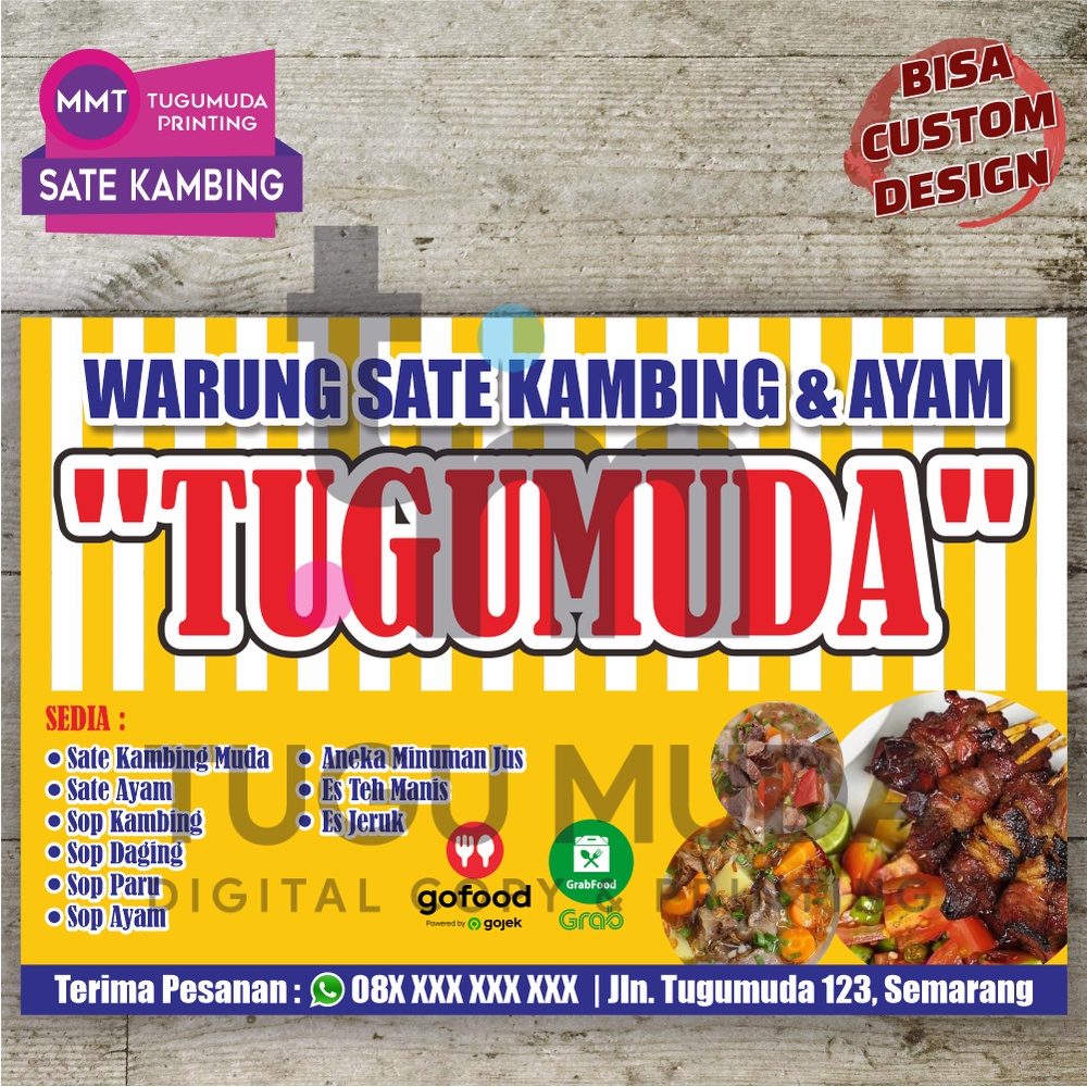 Jual Cetak Spanduk Banner Mmt Jual Sate Kambing Muda Sop Ayam Paru Es Teh Shopee Indonesia