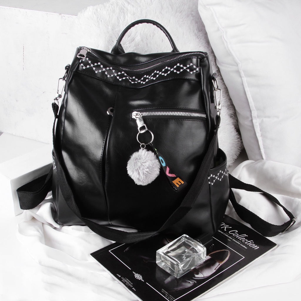 Jual TAS RANSEL BATAM WANITA MULTIFUNGSI KULIT SINTETIS BONUS GANTUNGAN ...