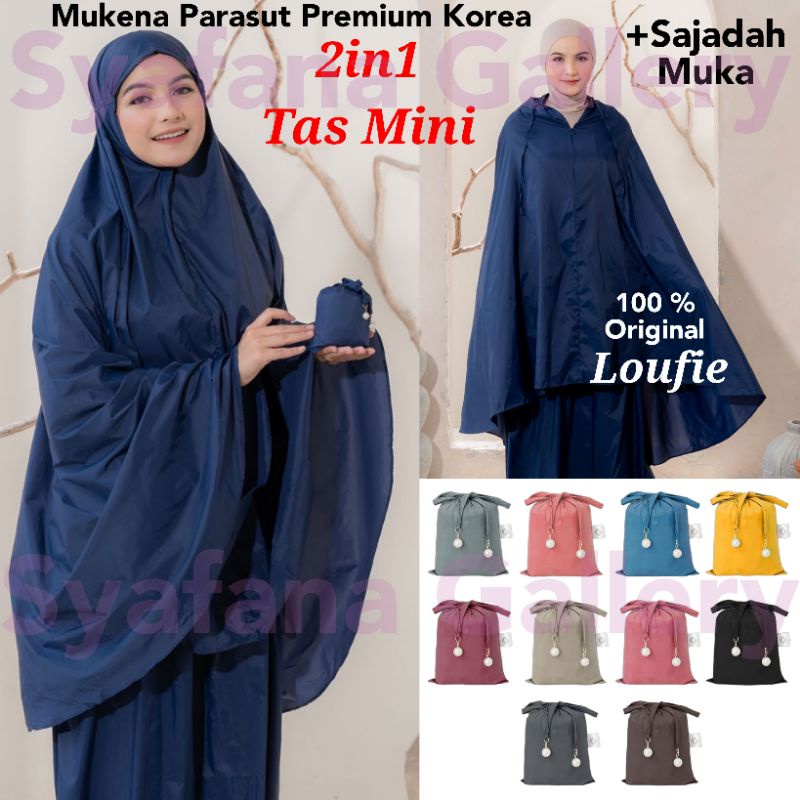 Jual Mukena Dewasa 2in1 Mini Alf By Loufie Parasut Premium Silky Korea