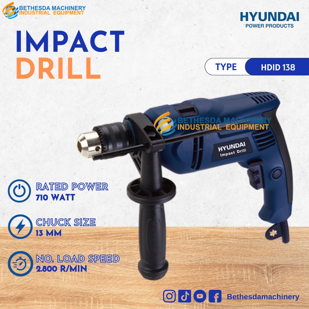 Jual Mesin Bor Listrik Impact Drill Listrik Hyundai Hdid Bor Beton