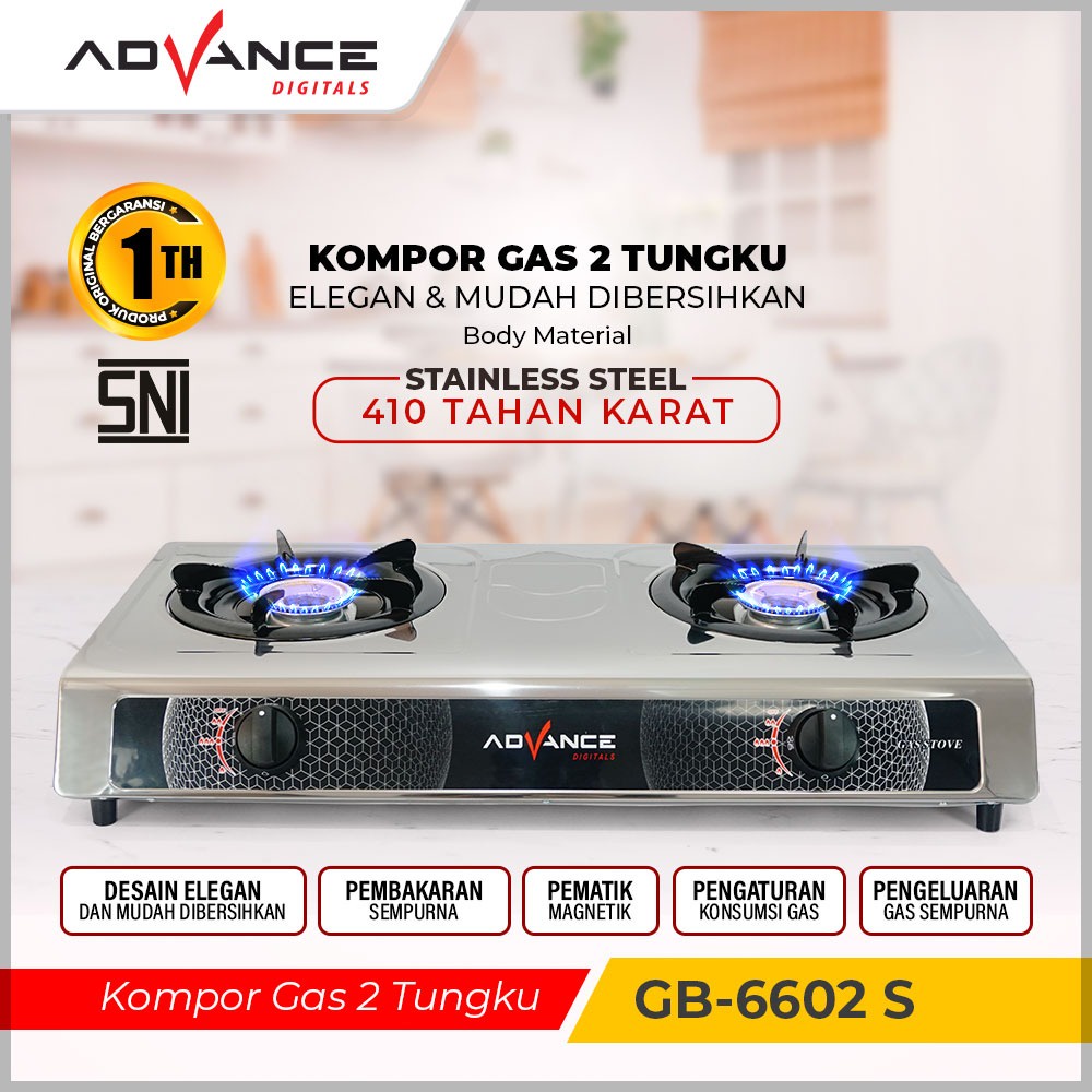 Jual Kompor Gas Tungku Advance Gb S Gb S Kompor Stainles Gb