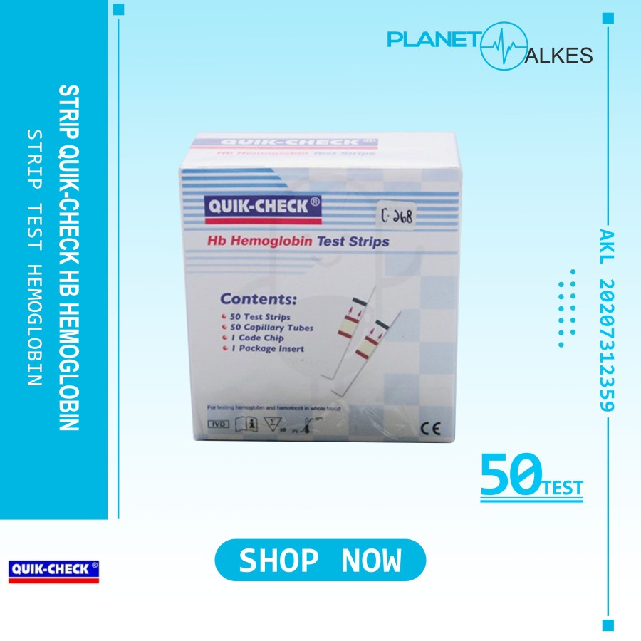Jual STRIP QUICK CHECK ISI 50 HB HEMOGLOBIN QUIK CHECK STRIP - STRIP ...