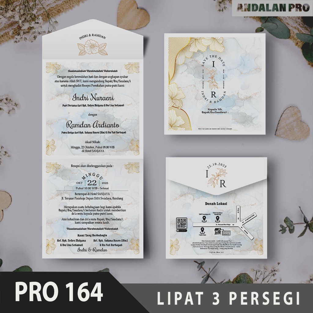 Jual PRO 164 LIPAT 3 Persegi Bahan Jasmine / Tik 200 GSM - Cetak ...