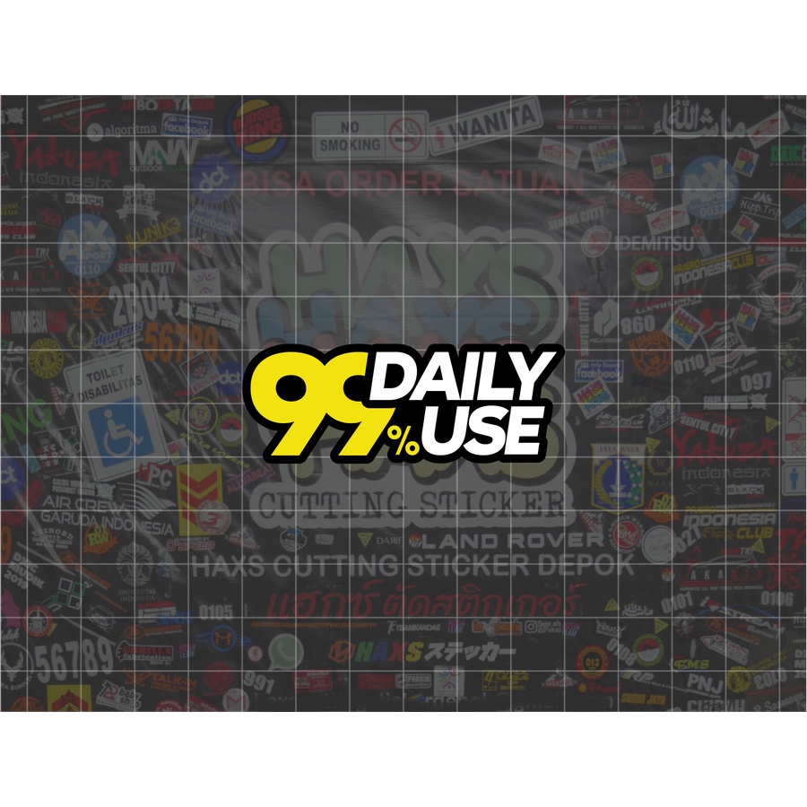 Jual Cutting Sticker 99% Daily Use V2 Ukuran 6 Cm Untuk Motor Mobil ...