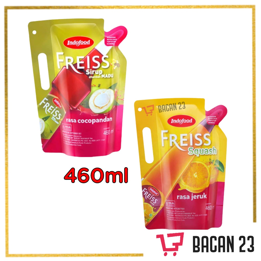 Jual Sirup Indofood Freiss Pouch (460ml) - ( Jeruk - Cocopandan ...