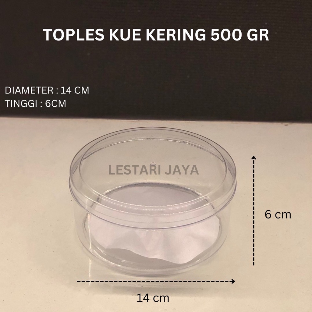 Jual Toples Kue Kering / Toples Nastar / Toples Bulat 500 gr | Shopee ...