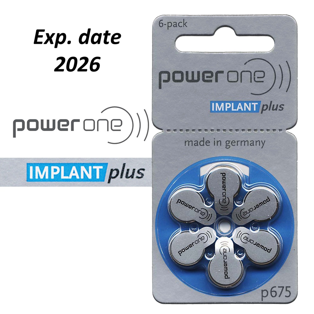 Jual Baterai Implan Powerone P675 Cochlear Implant Plus Battery Baterai ...