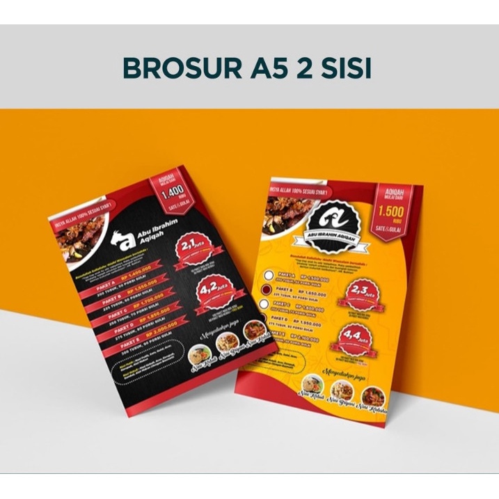 Jual Cetak / Print Brosur / Flyer A5 2 Sisi / Muka Art Paper 120 Gsm Satuan minimal 100 Shopee