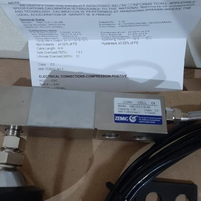 Jual Load Cell Loadcell Cells Sensor Timbangan Digital Zemic H8C C3 ...