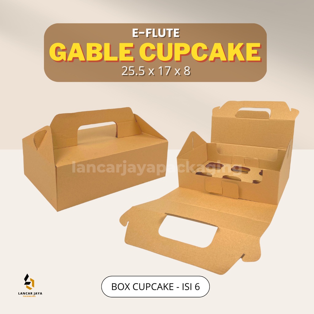 Jual Box Cupcake Holder Isi 6 Kemasan Muffin Pie Pudding Cup Tas