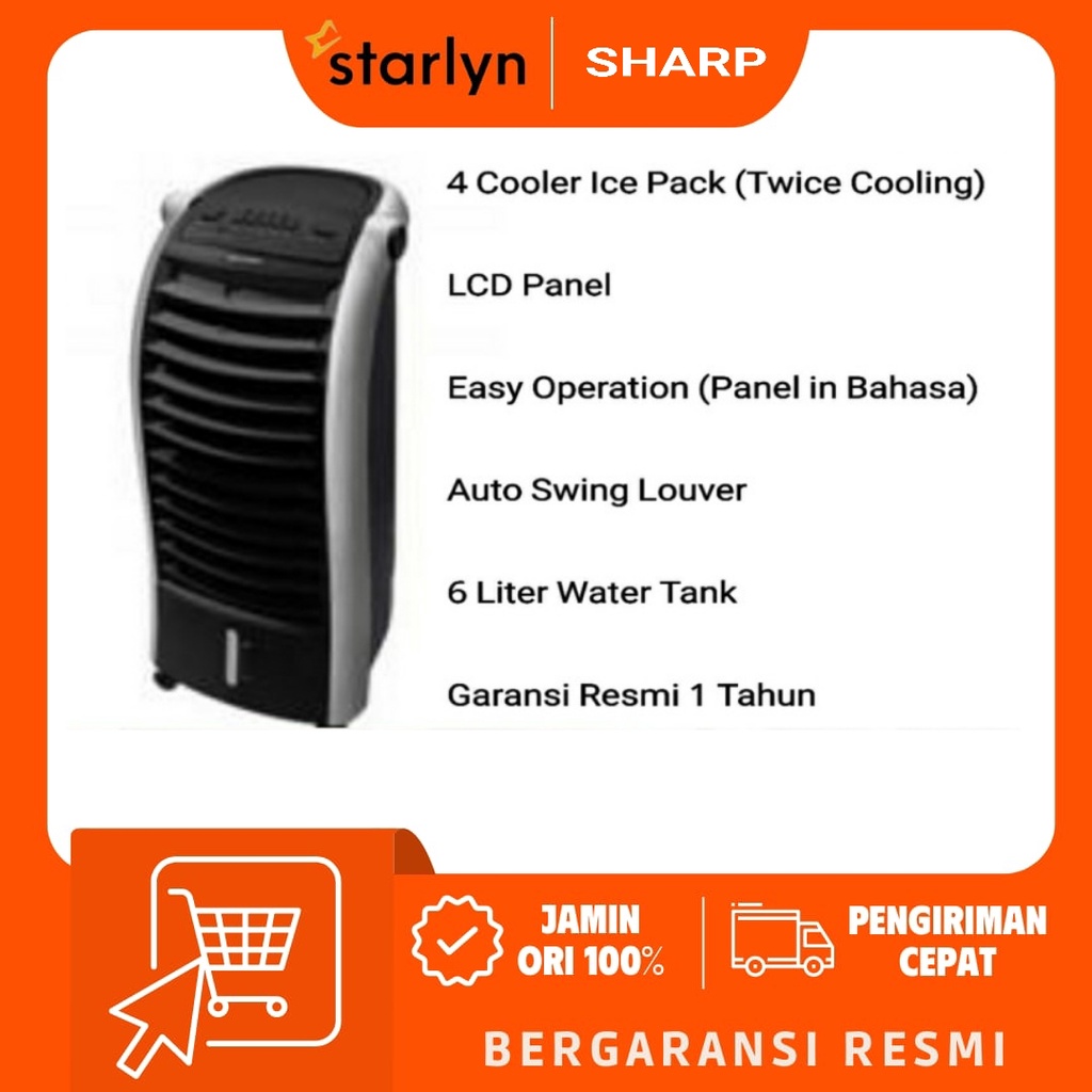 Jual Sharp Air Cooler PJ-A26MY-B / PJA26MYB / PJA26MY Black | Shopee ...