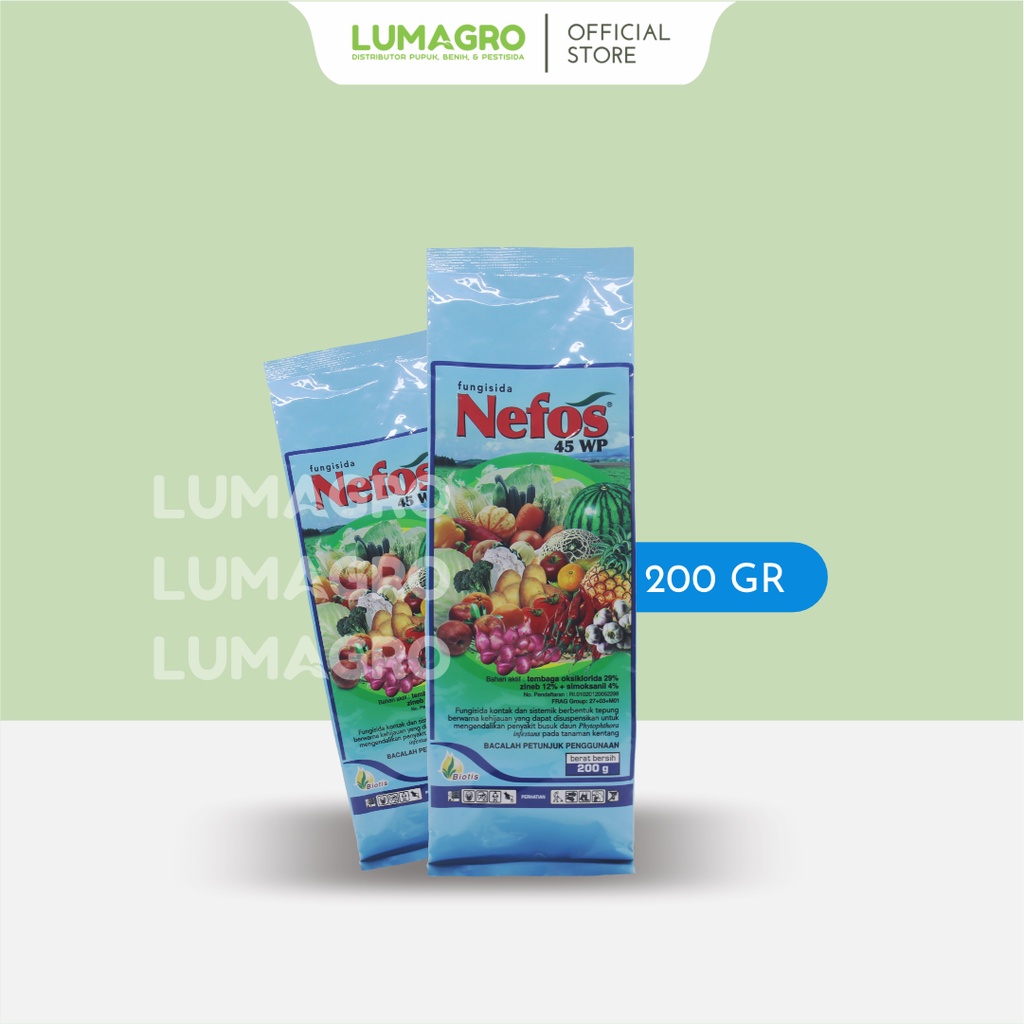 Jual Fungisida Nefos 45WP 200gr Tembaga Oksiklorida Zineb Simoksanil ...