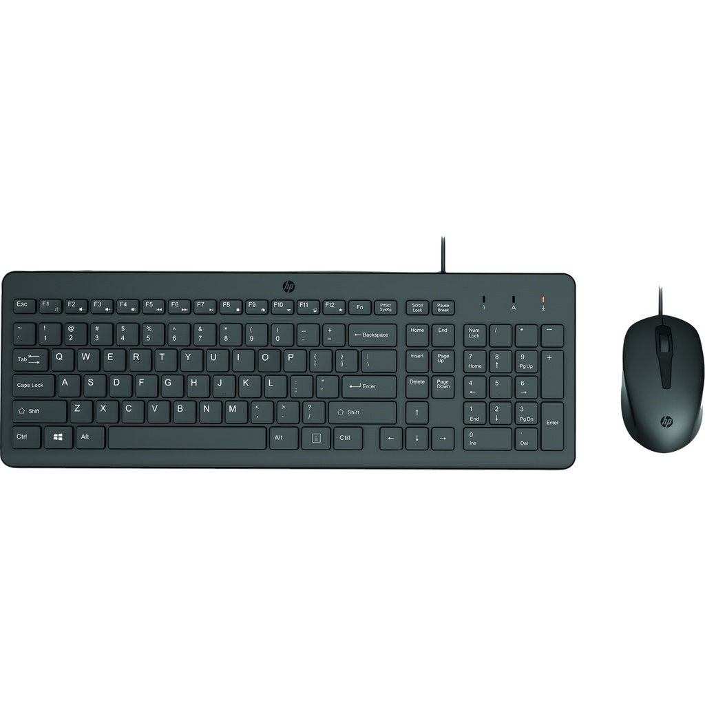 Mouse Wired and Keyboard HP 150 Windows 11 Windows 10 42.59 x 14.61 x 2.68 cm (keyboard) 10.34 x 6.11 x 3.42 cm (mouse) Garansi 1 Tahun Official (4)