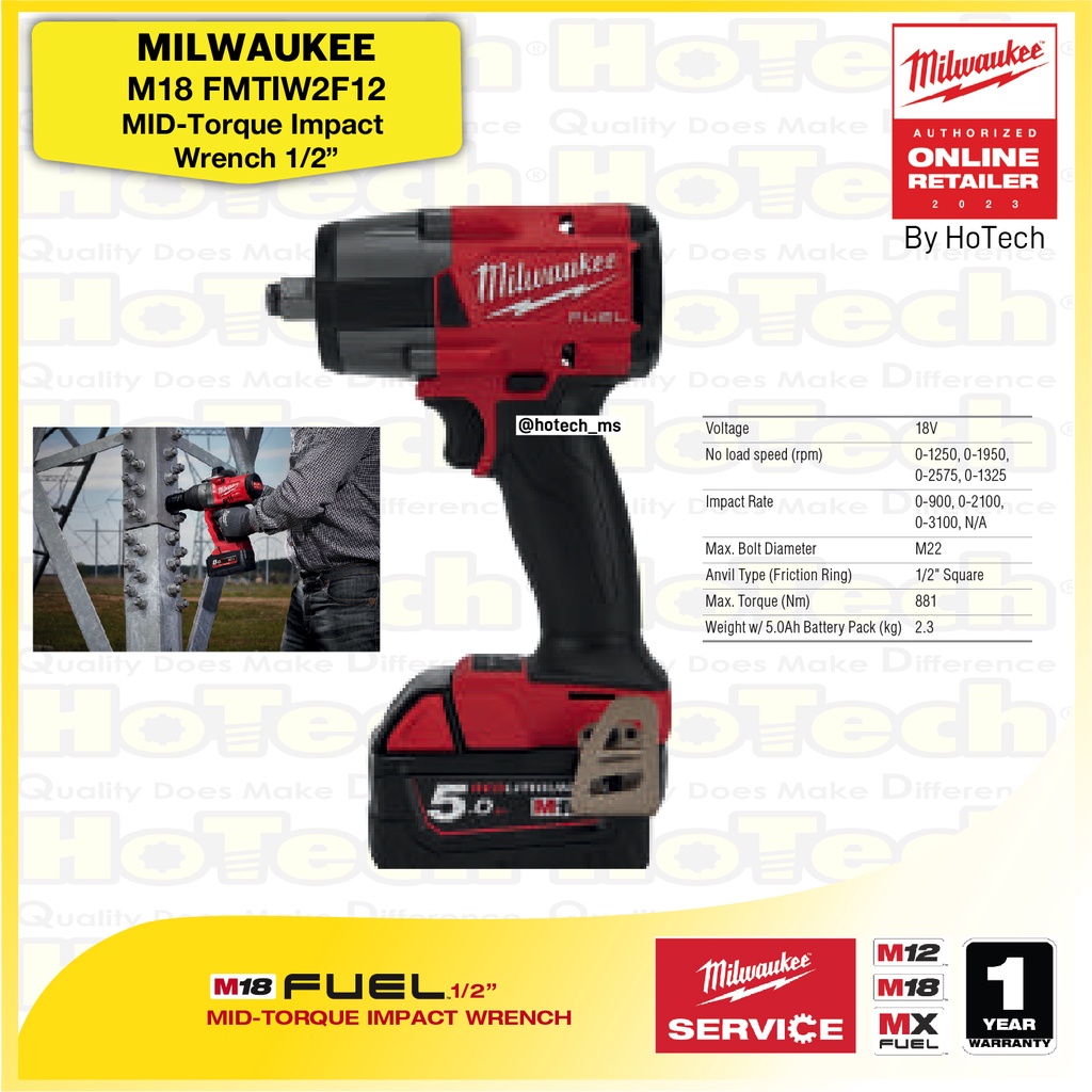 Jual MILWAUKEE | Mid-Torque Impact Wrench 1/2
