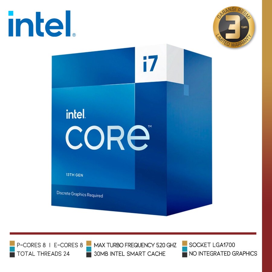 Jual Intel CORE i7-13700F Processor LGA 1700 gen 13th raptor lake ...