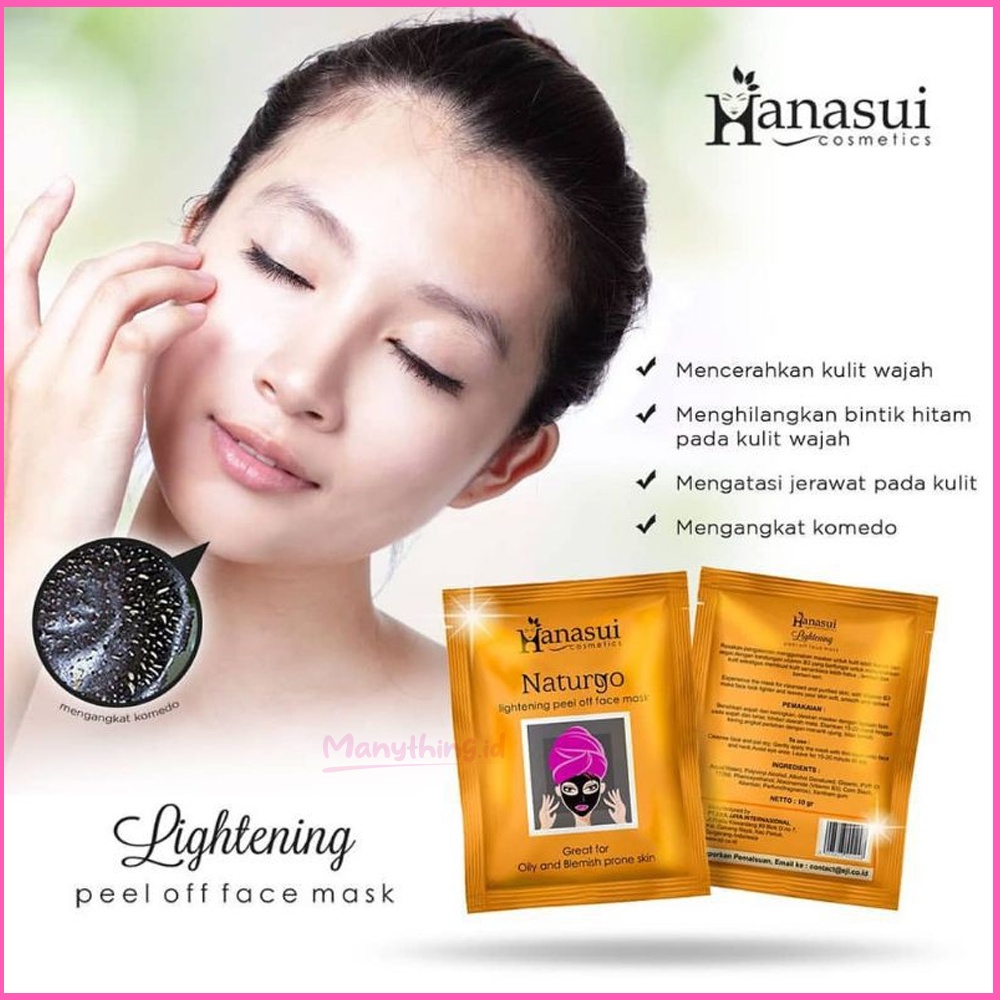 Jual Hanasui Naturgo Peel Off Mask Black BPOM / Hanasui Naturgo ...