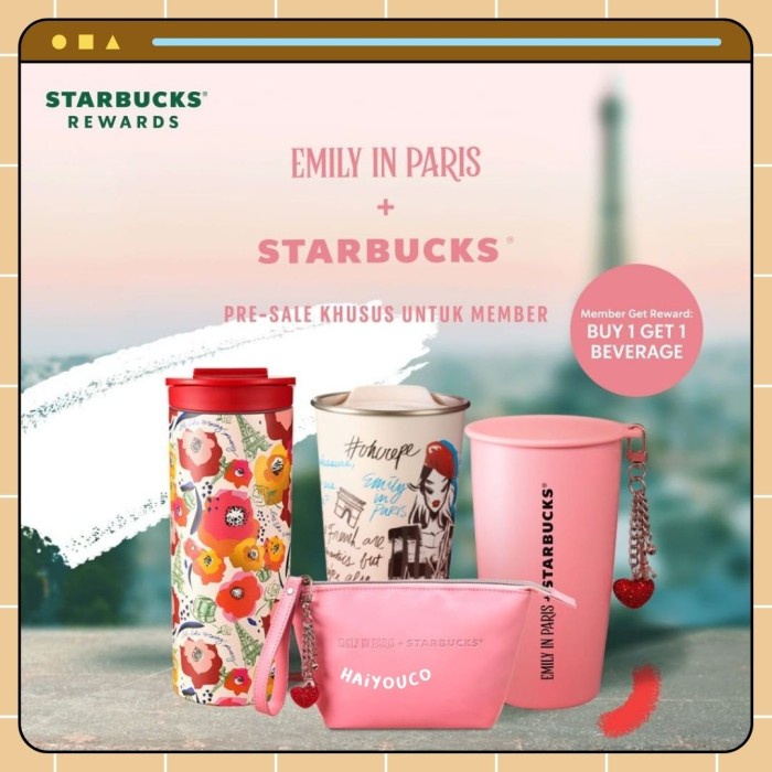 PRE ORDER 2022 Starbucks x Emily In Paris Multifunctional Flower Bag T –  Yvonne12785