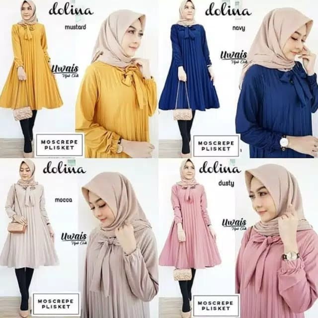 Jual Long Tunik Baju Tunik Wanita Dolina yg ada tali model kini yg lagi