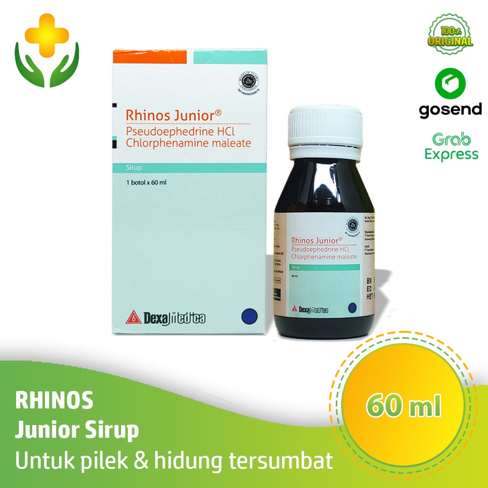 Jual Rhinos Junior Sirup 60 ml Obat Flu Pilek Bersin Anak Shopee