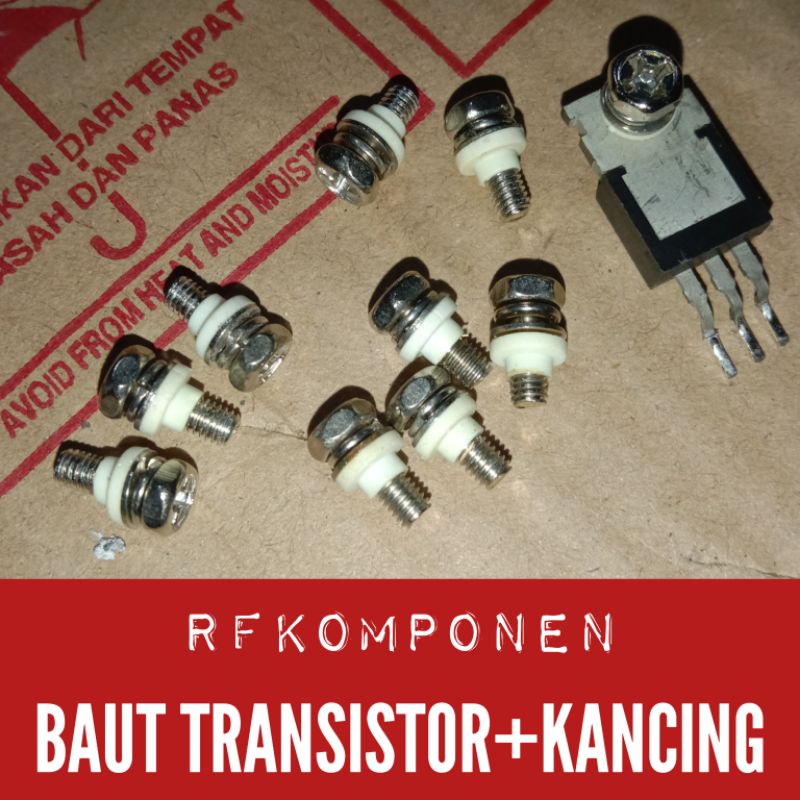 Jual 10 BIJI BAUT+KANCING ISOLATOR TRANSISTOR | Shopee Indonesia