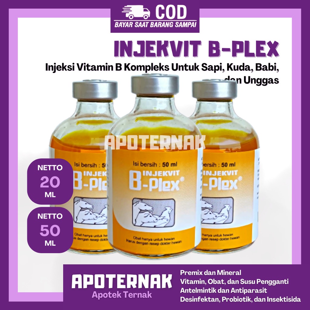 Jual INJEKVIT B-PLEX | Tingkatkan Produktivitas Dan Imun Hewan B ...