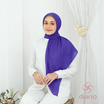 Diario Kerudung Segi Empat Ultrafine Plain Scarf Purple Series