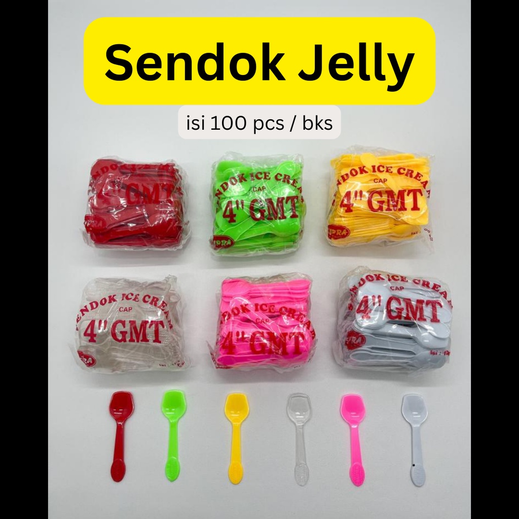 Jual STB Sendok Spoon Kecil Jelly / Agar / Pudding Plastik Warna-Warni ...