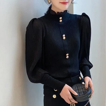 AJW Turtleneck Korean Style Atasan Rajut Import Lengan Panjang Mewah Dan Elegan XP Atasan