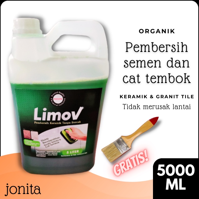 Jual Pembersih Noda Semen Dan Cat Tembok Fason Limov Liter Untuk Keramik Granit Tile Shopee