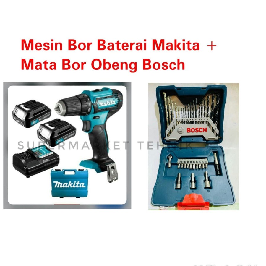 Jual Mesin Bor Baterai Makita Df 333 Dwye Mata Bor Obeng Bosch Shopee Indonesia 1640