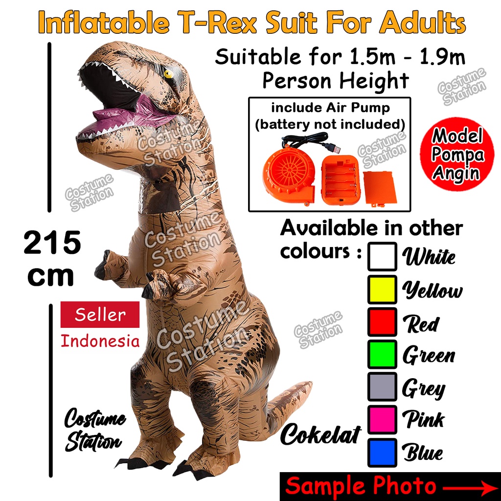 Jual Kostum Dinosaurus T-rex Dewasa / Costume Dino Trex Inflatable ...