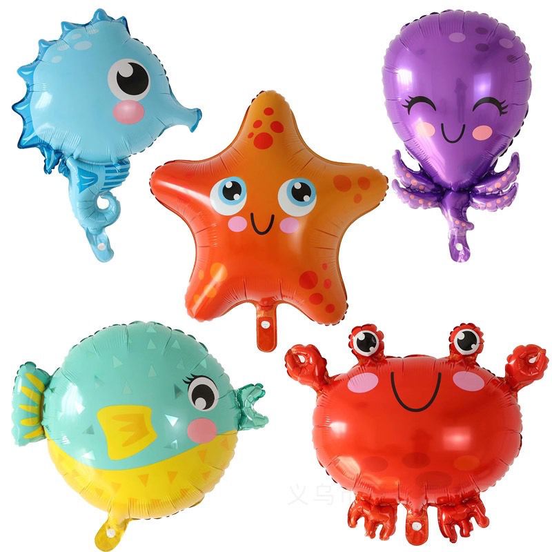 Jual Balon Foil Sea Animal Hewan Laut / Balon Foil Kuda Laut Bintang ...