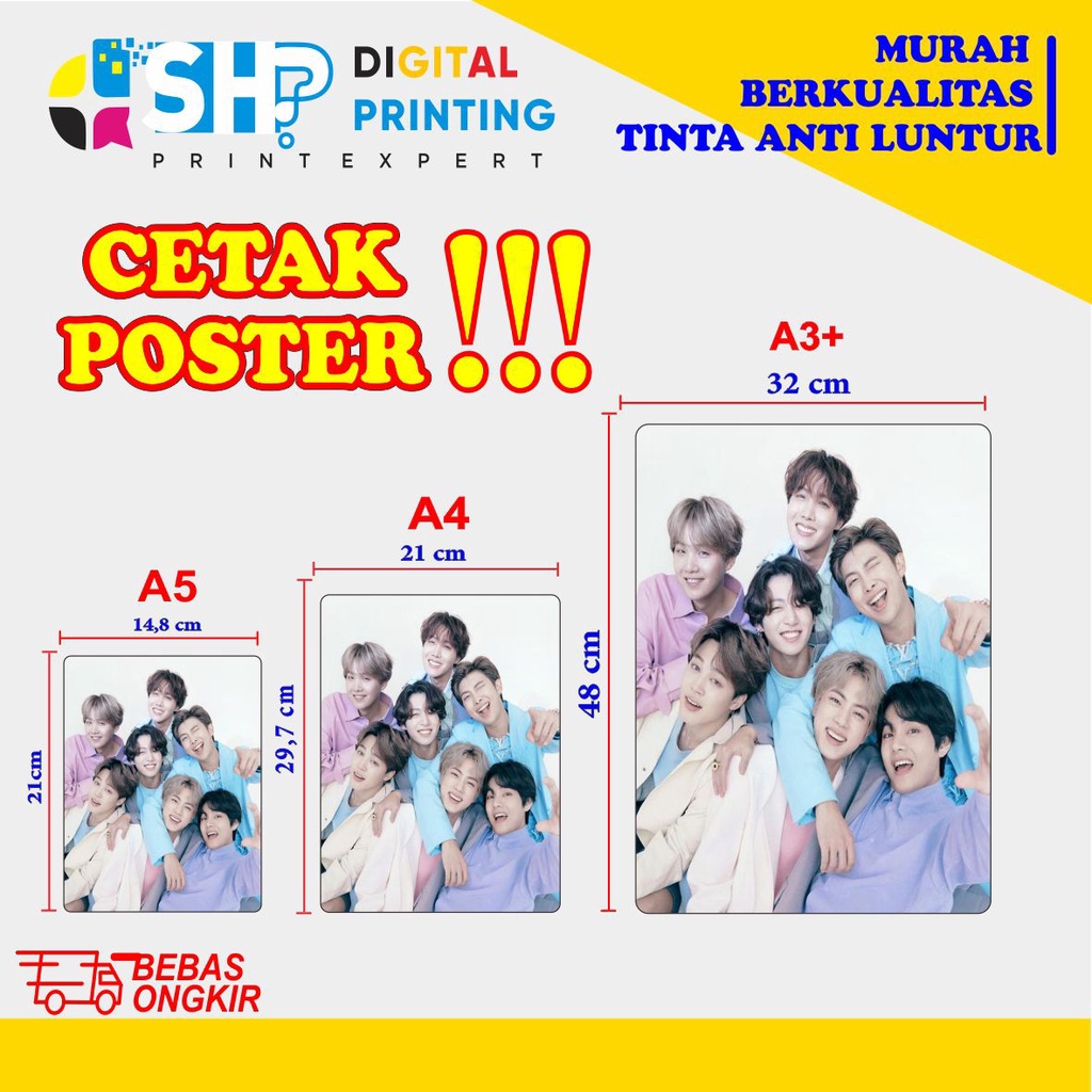 Jual Cetak poster Custom murah Desain Bebas A3 A4 A5 | Shopee Indonesia