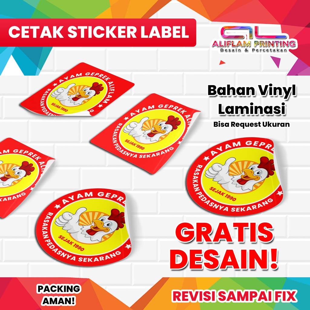 Jual CETAK STICKER VYNIL MURAH BISA REQUEST DESIGN | STICKER BULAT ...