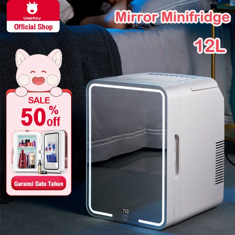 Jual Uoptoy 12L Skincare Fridge Mini Fridge LED Mirror Minifridge