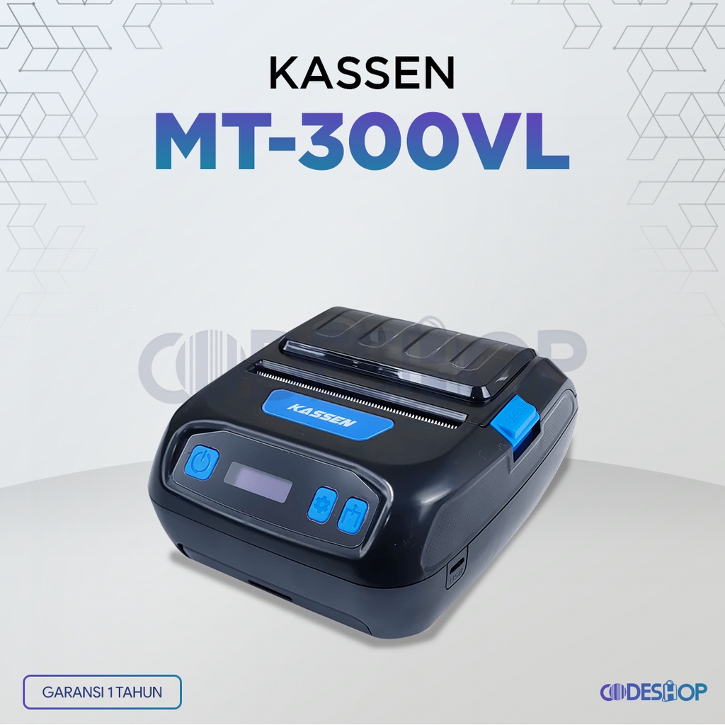 Jual Printer Bluetooth KASSEN MT300VL Cetak Kertas & Label Thermal 80