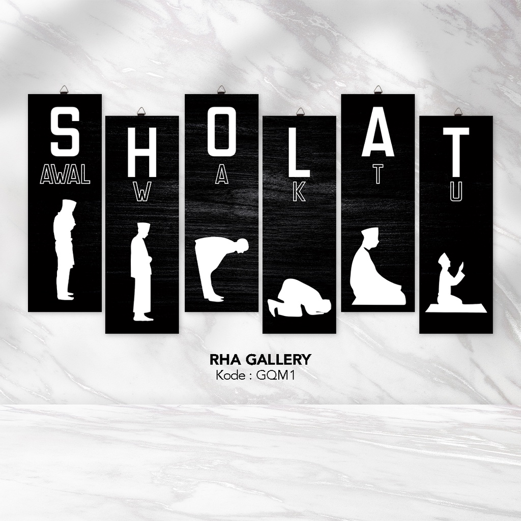 Jual Rha Gallery Hiasan Dinding Set Sholat Edukasi Ajakan Pajangan