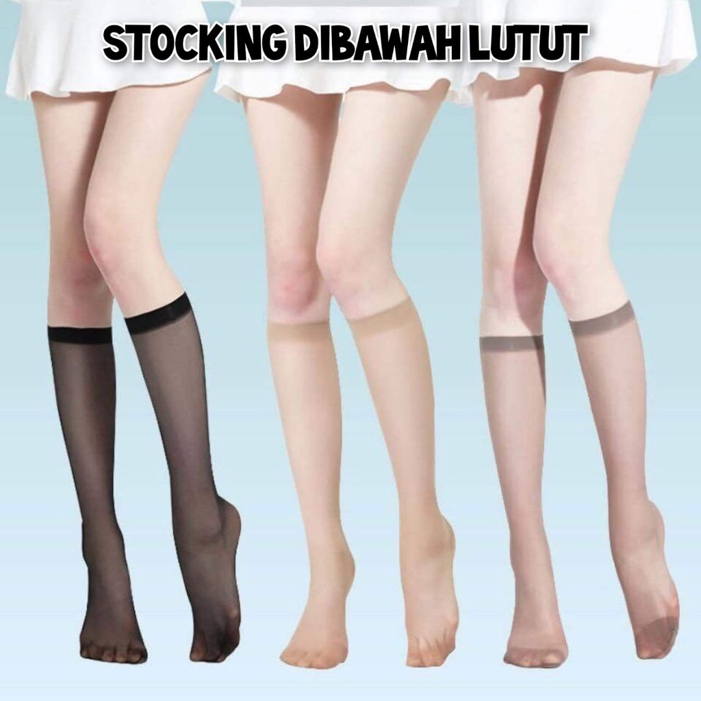 Jual Stocking Wanita Selutut Kaos Kaki Stocking Tipis Transparan Nylon ...