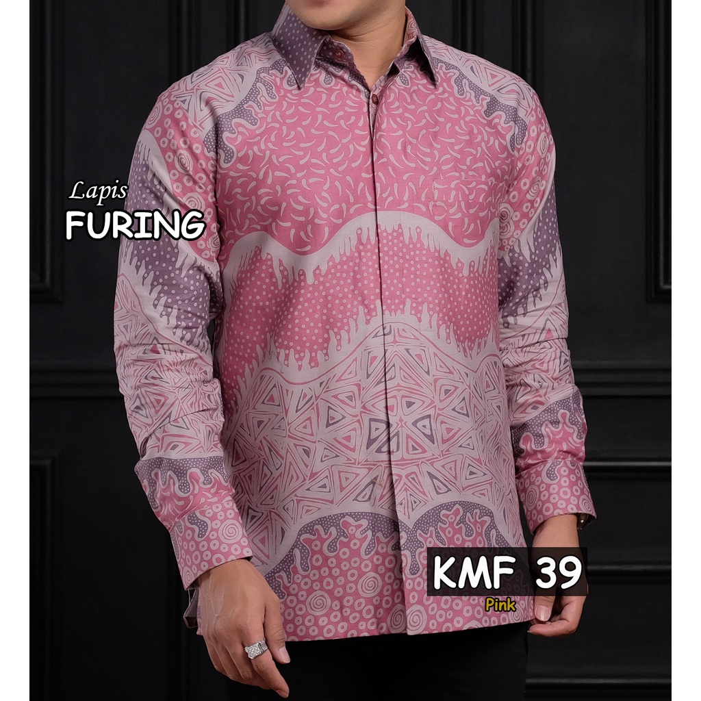 Jual Kmf Kemeja Pink Batik Furing Premium Lengan Panjang Size S M L