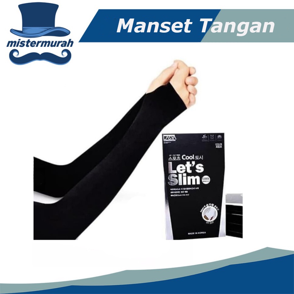 Lets Slim Hand Sleeves uv outdoor sports sun protection Black Color