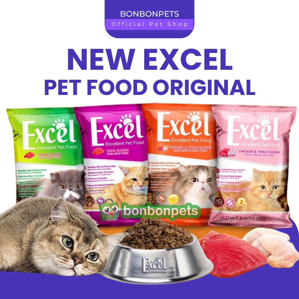 Jual Excel Makanan Kucing Kering 500gr Kitten Adult Cat Food Dry ...