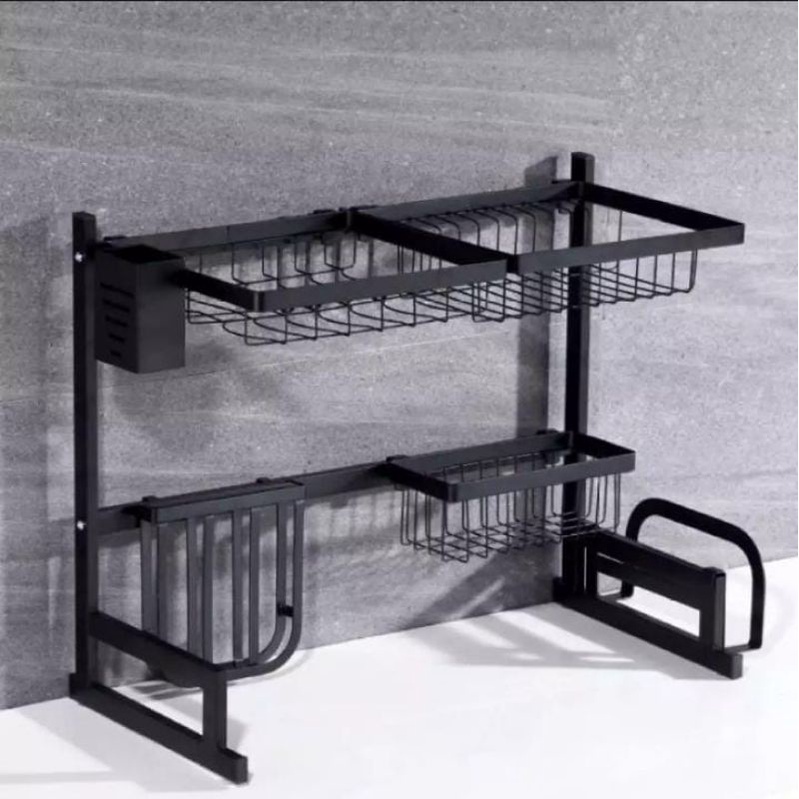Jual Rak wastafel/rak piring ukuran 65cmhitamdanputih . | Shopee Indonesia