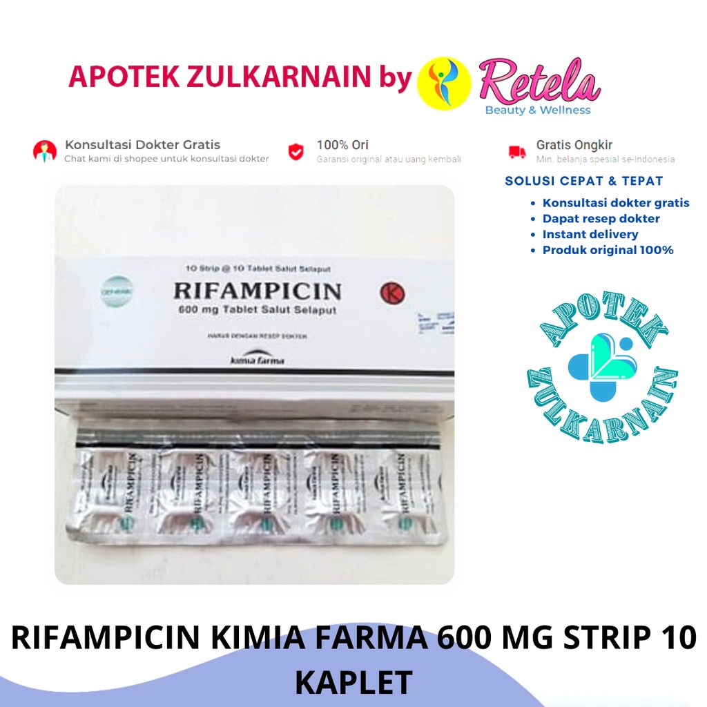 Jual Rifampicin Kimia Farma 600 Mg Strip 10 Kaplet Rif 600Mg Shopee