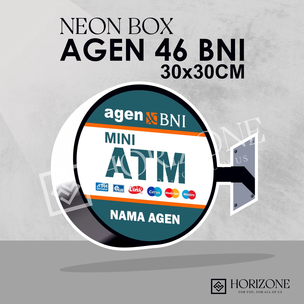 Jual Neon Box Akrilik Agen 46 BNI 30x30 Cm | Shopee Indonesia