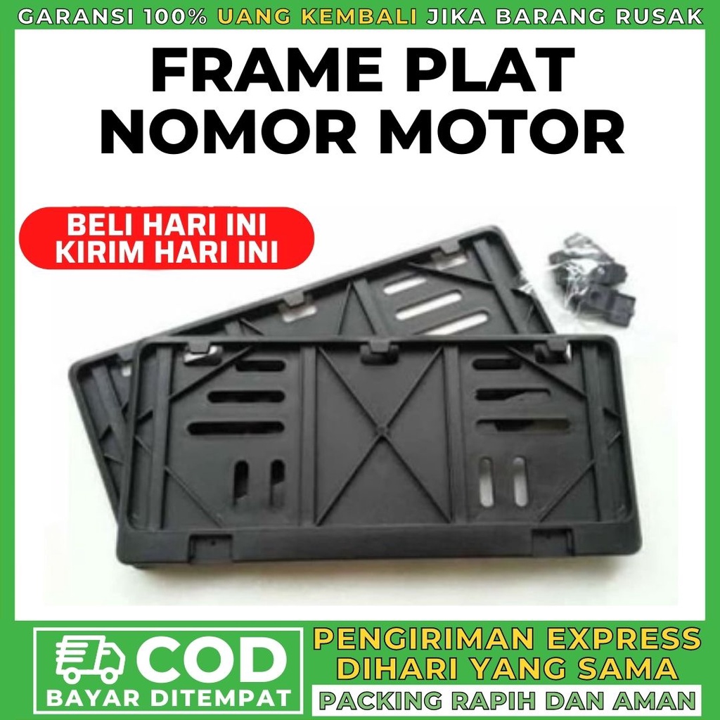 Jual Dudukan Plat Nomor Motor Universal Anti Getar Cover Frame Tempat Tatakan Nomer Pn Shopee